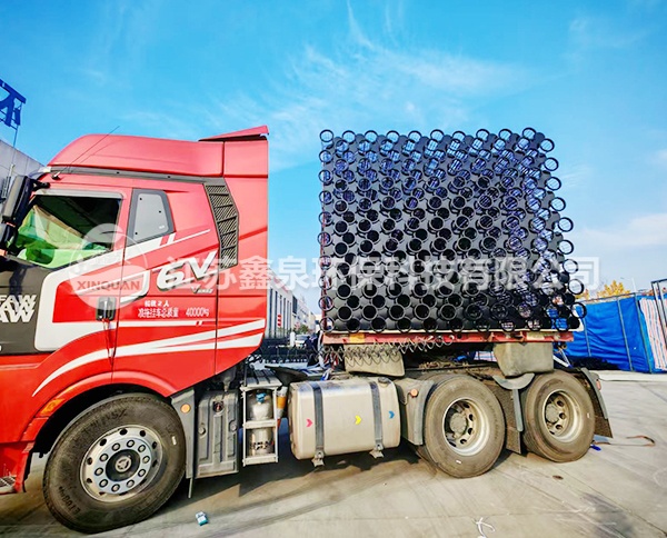 鑫泉环保有机硅袋笼装车发货