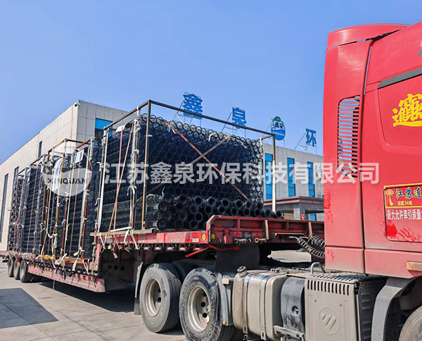 有机硅袋笼装车发货现场